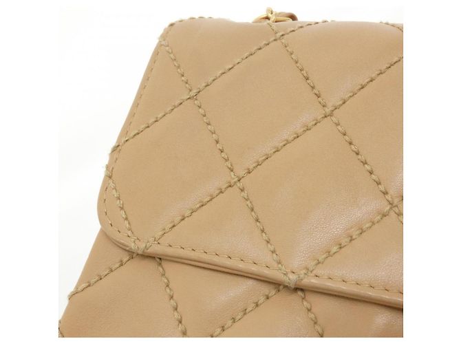 Borsa a tracolla Chanel Wild Stitch Line 14687 Beige - vista 4