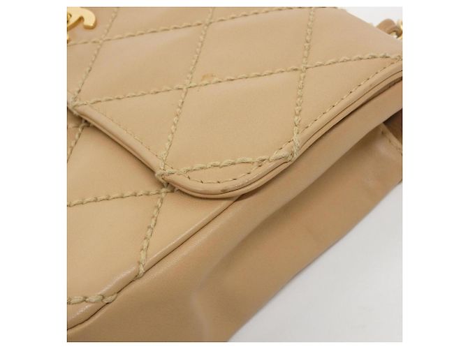 Borsa a tracolla Chanel Wild Stitch Line 14687 Beige - vista 5