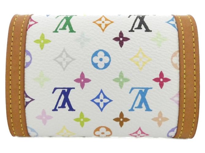 Louis Vuitton Multicolor Porte Monnaie Plat Coin Case White Multiple colors - view 2
