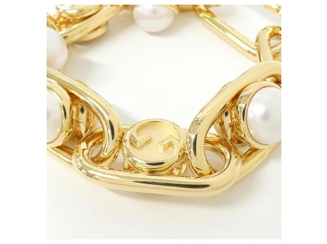 Bracelet à breloques Gucci en or blanc Doré - vue 2