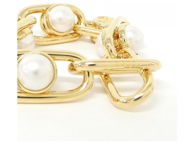Bracelet à breloques Gucci en or blanc Doré - vue 3