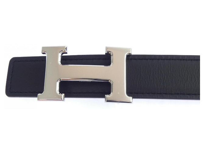 Hermès Hermes Mini H 24mm Wendelgürtel Braun Schwarz - Ansicht 2