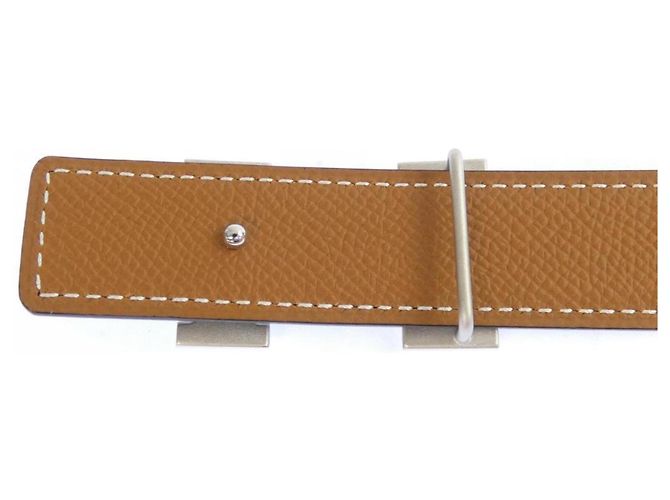 Hermès Hermes Mini H 24mm Wendelgürtel Braun Schwarz - Ansicht 3