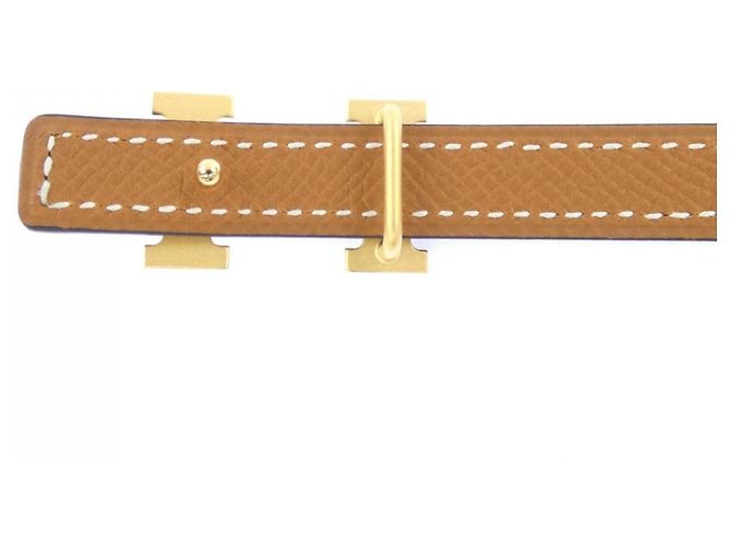 Hermès Hermes Mini H 13mm Gürtel Braun Schwarz - Ansicht 3