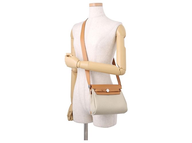 Hermès Borsa a tracolla Hermes Herbag Zip Mini Crudo - vista 4