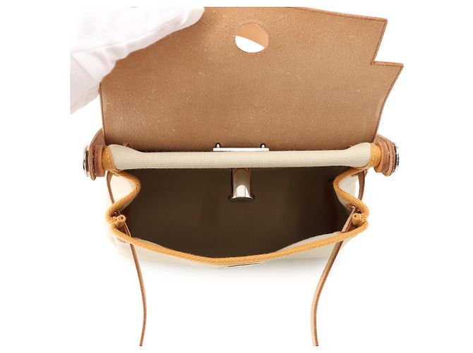 Hermès Borsa a tracolla Hermes Herbag Zip Mini Crudo - vista 5