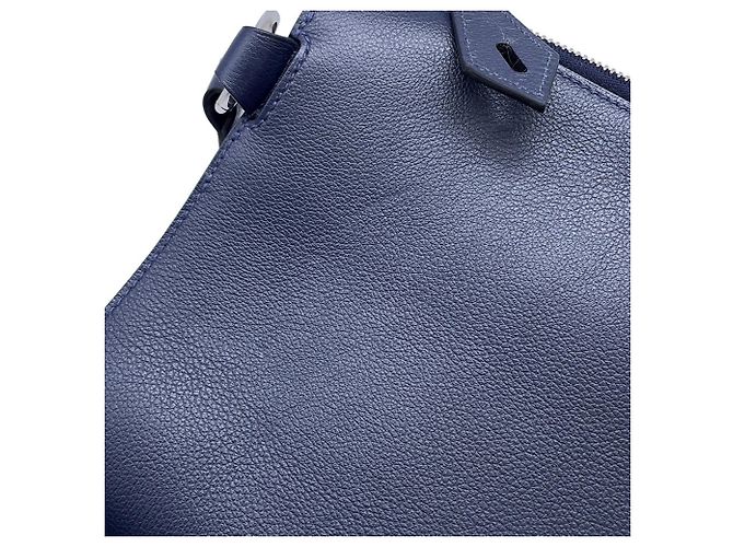 Hermès Volotto Blue Navy in pelle Evergrain, clutch e borsa a tracolla Blu navy - vista 6