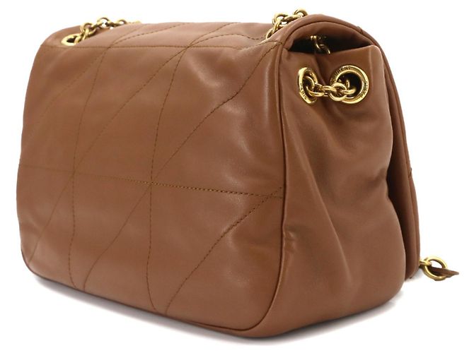 Borsa a tracolla con catena Saint Laurent Jamie Marrone - vista 2