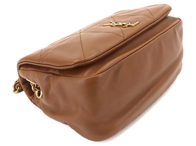 Borsa a tracolla con catena Saint Laurent Jamie Marrone - vista 3