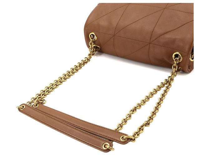 Borsa a tracolla con catena Saint Laurent Jamie Marrone - vista 4