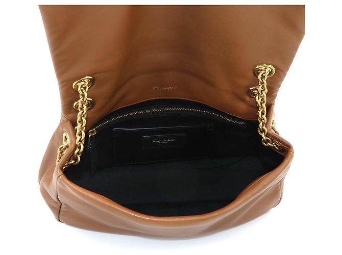 Borsa a tracolla con catena Saint Laurent Jamie Marrone - vista 5