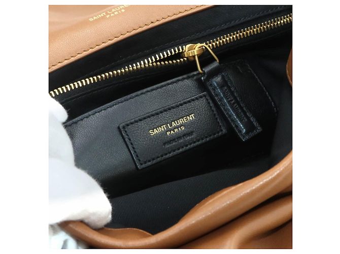 Borsa a tracolla con catena Saint Laurent Jamie Marrone - vista 6