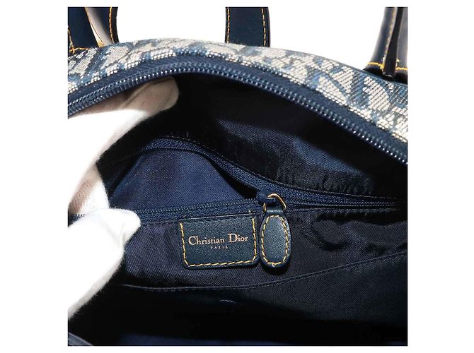Borsa Christian Dior Trotter Double Saddle Blu navy - vista 6
