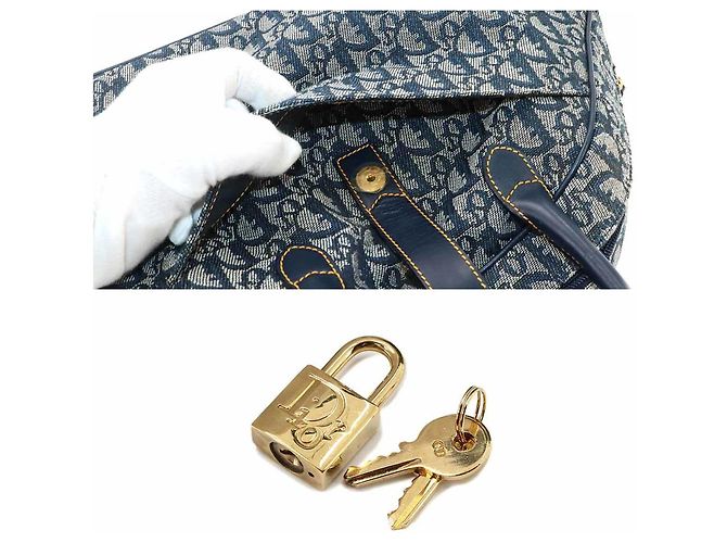 Borsa Christian Dior Trotter Double Saddle Blu navy - vista 8