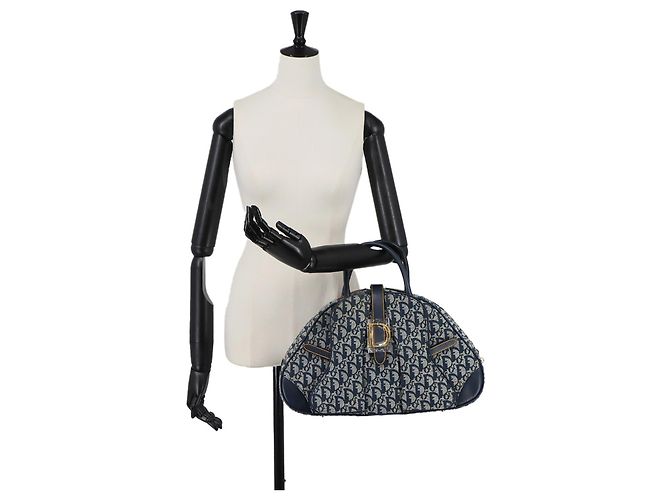 Borsa Christian Dior Trotter Double Saddle Blu navy - vista 9
