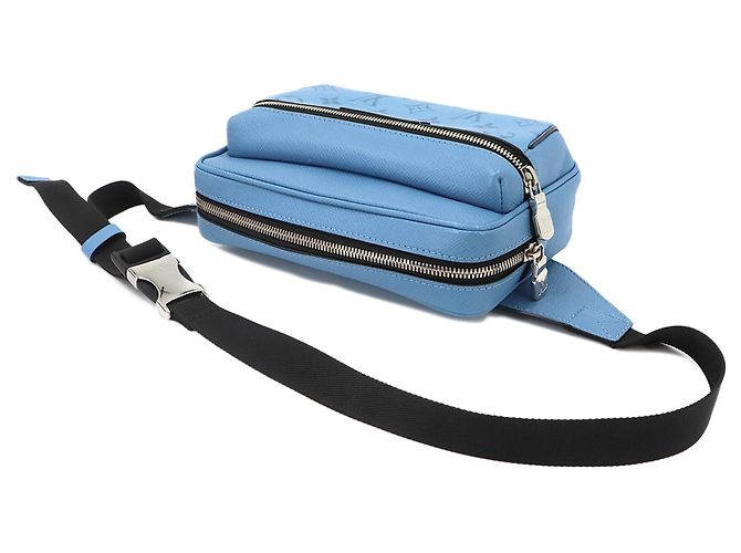 Bumbag Borsa a mano Louis Vuitton Taigarama Blue - vista 4