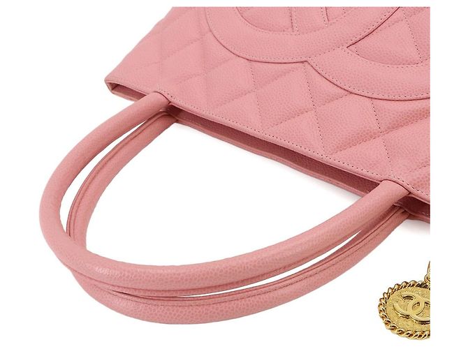 Borsa Tote Chanel Medallion Rosa - vista 5