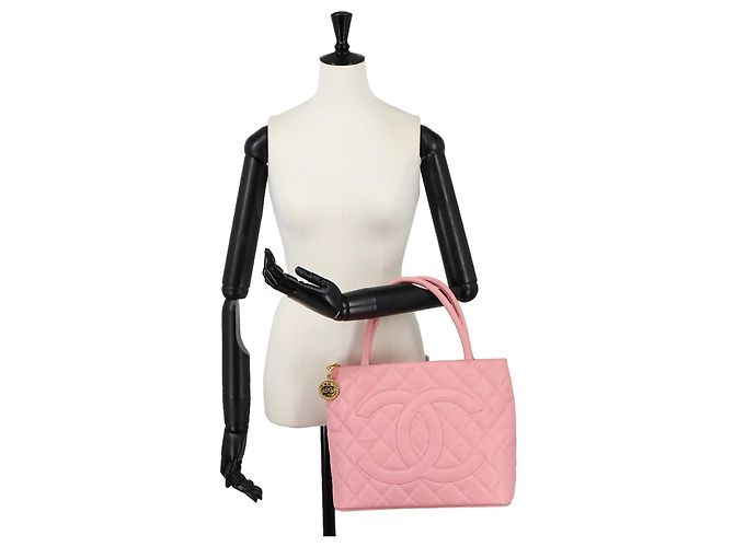 Borsa Tote Chanel Medallion Rosa - vista 9