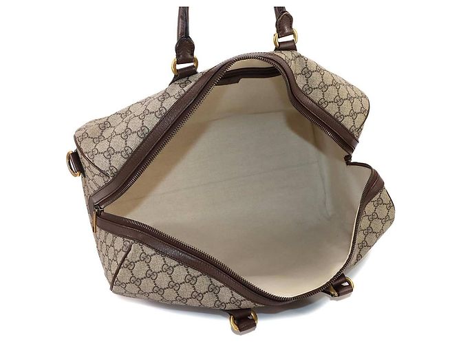 Borsa Duffle Media Gucci Ophidia GG Marrone - vista 6