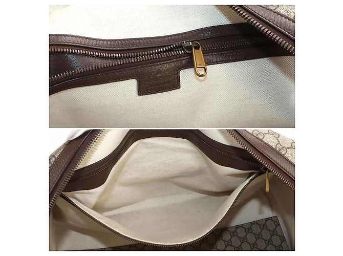 Borsa Duffle Media Gucci Ophidia GG Marrone - vista 7