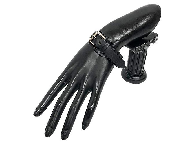 Hermès Bracciale in pelle Hermes Etriviere Nero - vista 2