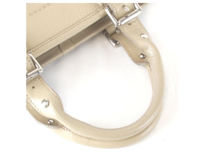 Borsa a mano Burberry in pelle beige - vista 13