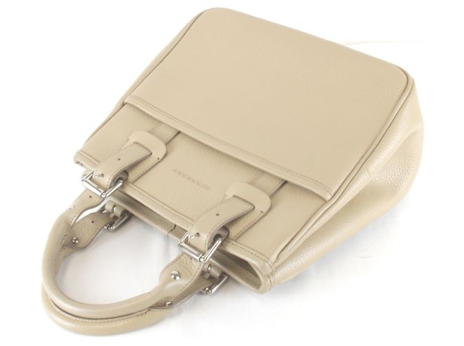 Borsa a mano Burberry in pelle beige - vista 4