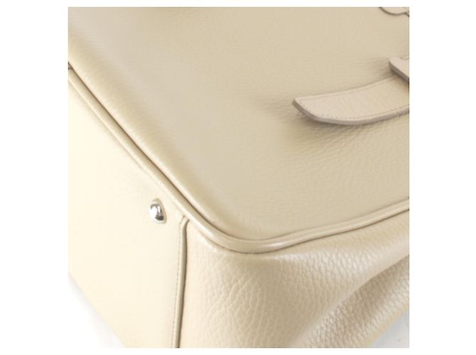 Borsa a mano Burberry in pelle beige - vista 7