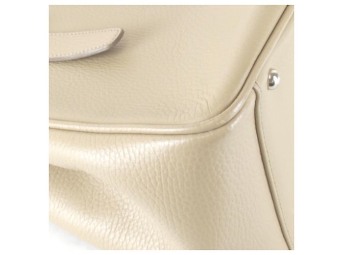 Borsa a mano Burberry in pelle beige - vista 8