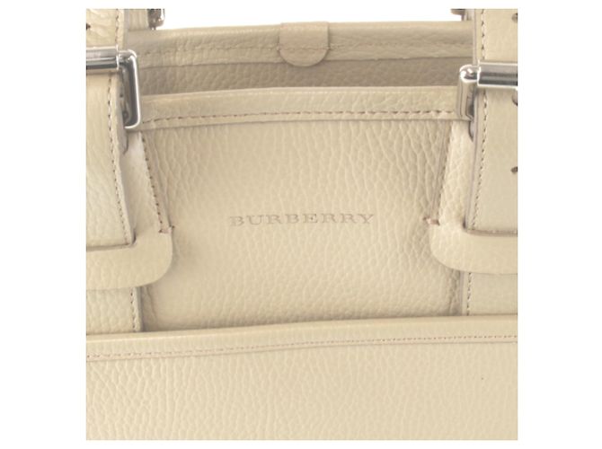 Borsa a mano Burberry in pelle beige - vista 9