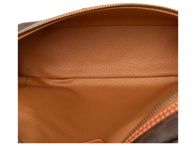 Céline Necessaire Celine Brown Macadam Coated Canvas Marrone - vista 4