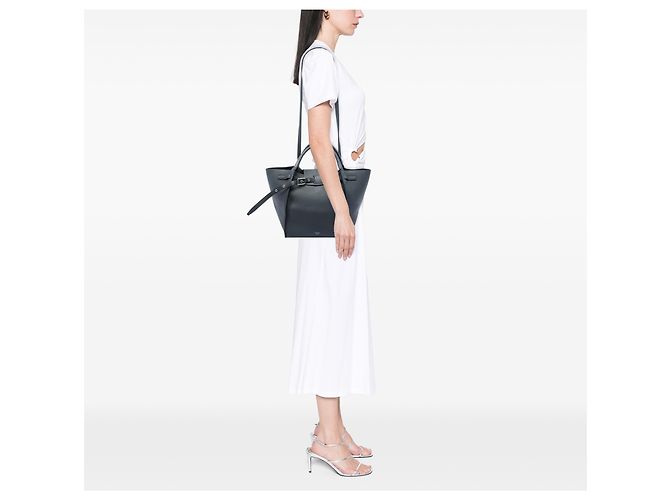 Céline Celine Gray Small Grained Calfskin Big Bag Marrone - vista 6