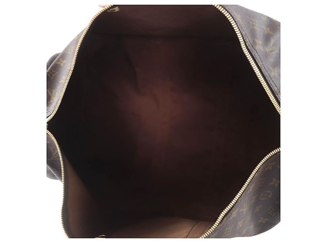 Louis Vuitton Brown Monogram Keepall Bandouliere 55 Marrone - vista 4