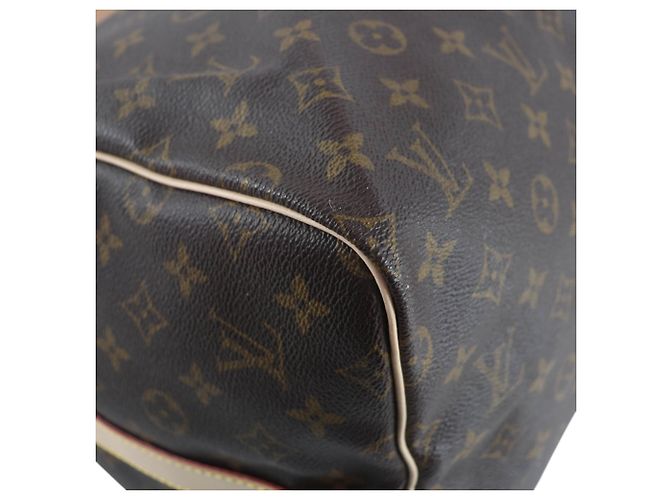 Louis Vuitton Brown Monogram Keepall Bandouliere 55 Marrone - vista 8