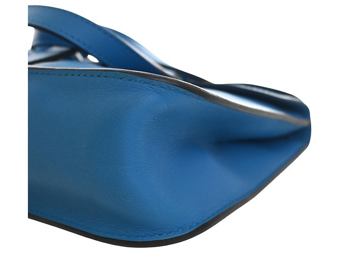 Hermès Blue Mini Swift Halzan 22 - vista 10