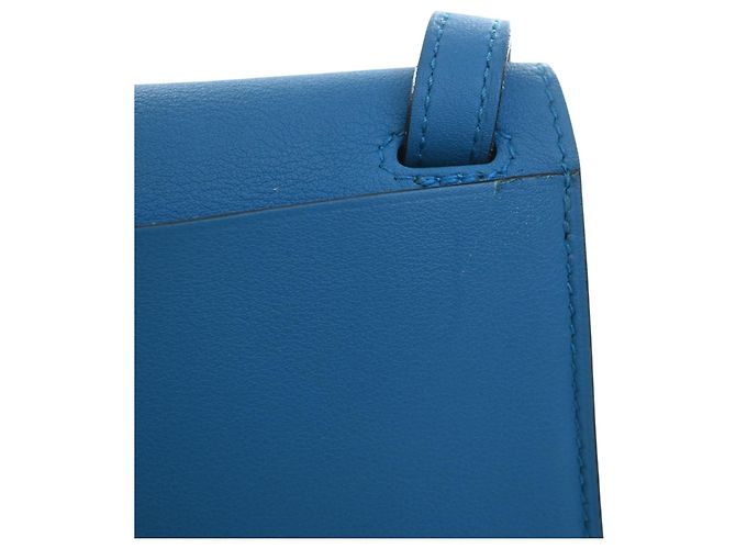 Hermès Blue Mini Swift Halzan 22 - vista 12