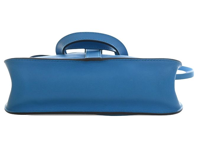Hermès Blue Mini Swift Halzan 22 - vista 3