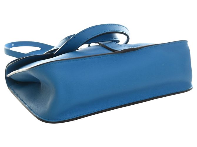 Hermès Blue Mini Swift Halzan 22 - vista 9