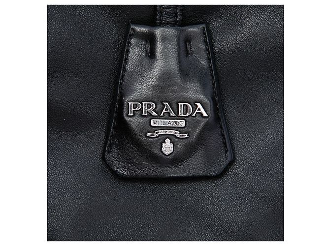 Borsa reversibile Prada in Tessuto e Nappa nera Nero - vista 5