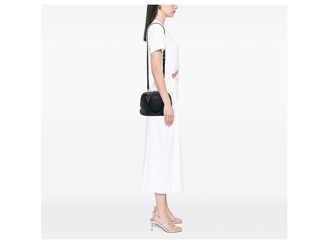 Borsa Dome Mini Microguccissima Gucci Nera Nero - vista 7