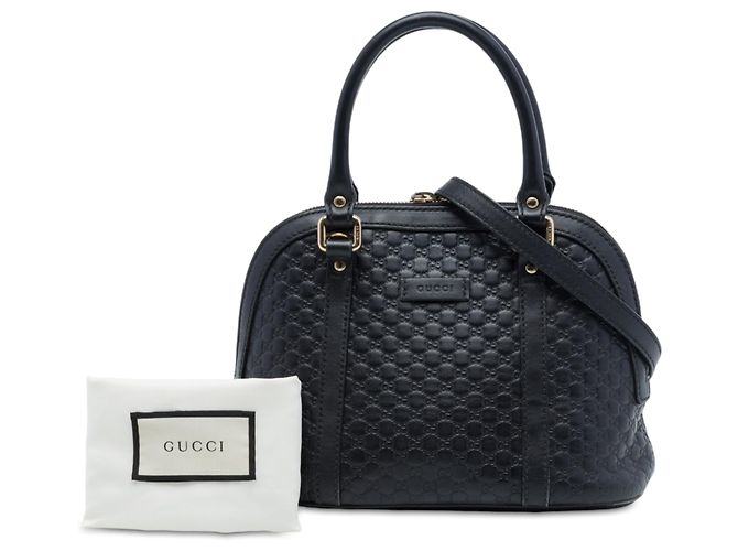 Borsa Dome Mini Microguccissima Gucci Nera Nero - vista 8