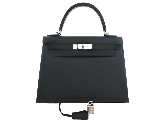 Hermès Blue Sombrero Kelly II Sellier 28 Blu navy - vista 15