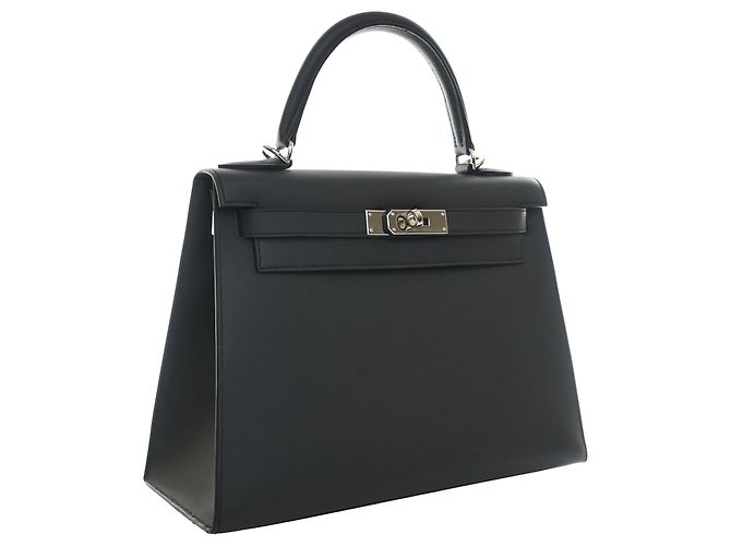 Hermès Blue Sombrero Kelly II Sellier 28 Blu navy - vista 2