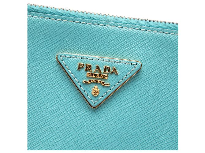Borsa Prada Blue Medium Saffiano Lux Galleria Double Zip Satchel Turchese - vista 5