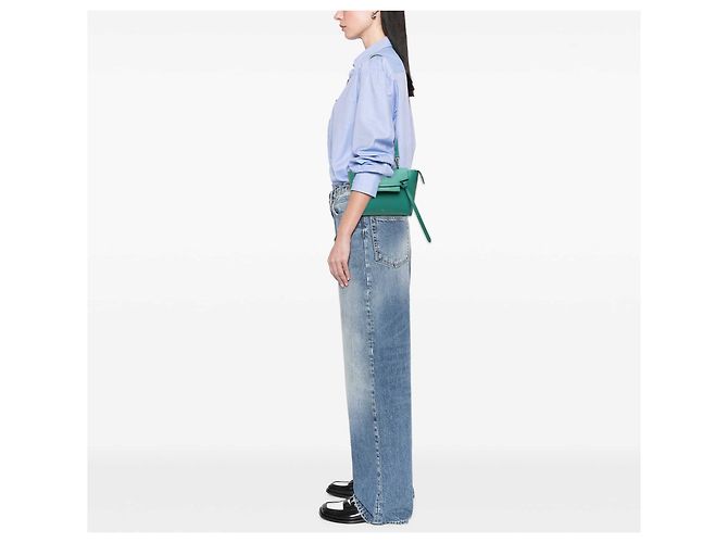 Belt Bag Céline Bolsa de cintura Celine em couro de bezerro micro grão verde - vista 6