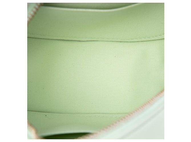 Clutch rotonda Chanel 19 con catena in pelle d'agnello verde - vista 4