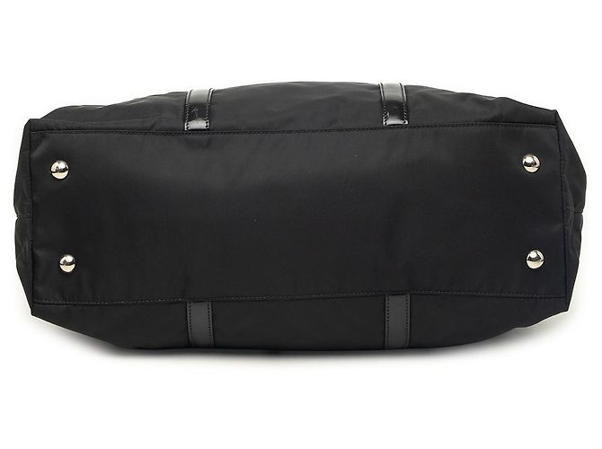 Borsa tote convertibile Prada in Tessuto nero - vista 3