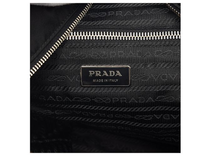 Borsa tote convertibile Prada in Tessuto nero - vista 5