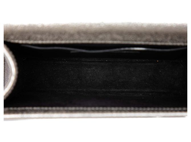 Saint Laurent Gold Small Metallic Calfskin Monogram Kate Crossbody D'oro - vista 4