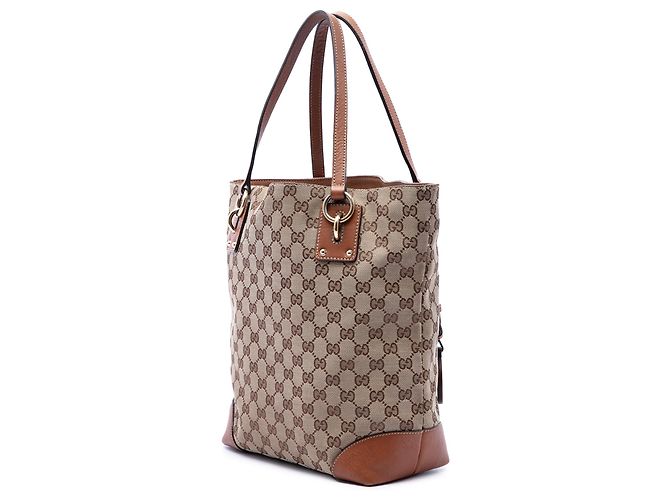 Borsa Tote Gucci Beige GG Canvas GG Charm - vista 2